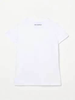 T-shirt logata con strass Karl Lagerfeld Kids