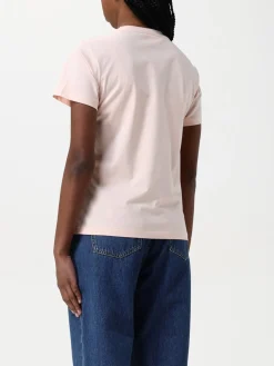 T-shirt Love Birds Pinko in cotone con strass e borchie