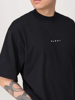 T-shirt Marni in cotone con mini logo