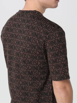 T-shirt Moschino Couture in lana con logo jacquard