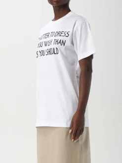 T-shirt Moschino Couture in cotone con slogan