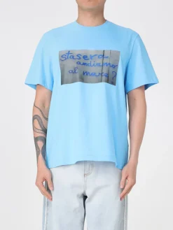 T-shirt MSGM in cotone con stampa slogan