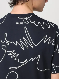 T-shirt MSGM in cotone con stampa grafica