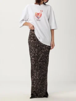 T-shirt over in cotone con logo Fiorucci