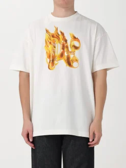 T-shirt Palm Angels in jersey con stampa logo