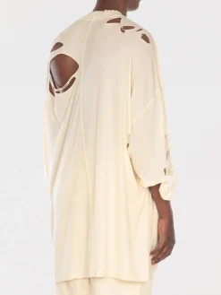 T-shirt Rick Owens Drkshdw in cotone distressed