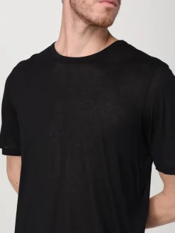 T-shirt Saint Laurent in viscosa con logo ricamato