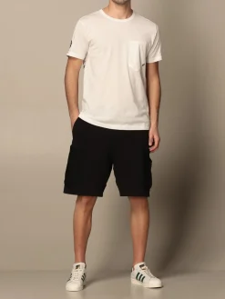 T-shirt Stone Island in cotone con stampa posteriore