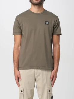 T-shirt Stone Island in cotone con logo