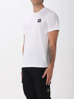 T-shirt Stone Island in cotone con logo