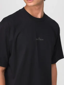 T-shirt Stone Island in cotone con stampa posteriore
