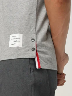 T-shirt Thom Browne in cotone con banda a righe