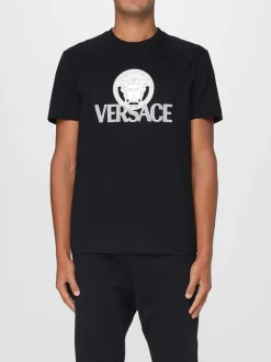 T-shirt Versace in cotone con logo