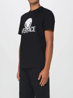 T-shirt Versace in cotone con logo