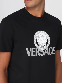 T-shirt Versace in cotone con logo