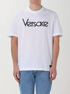 T-shirt Versace in cotone con logo