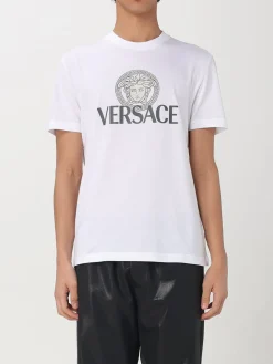 T-shirt Versace in cotone con logo