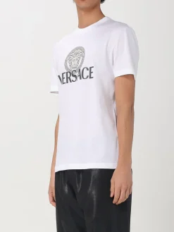 T-shirt Versace in cotone con logo