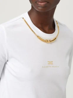 T-shit in cotone con gioiello Elisabetta Frachi