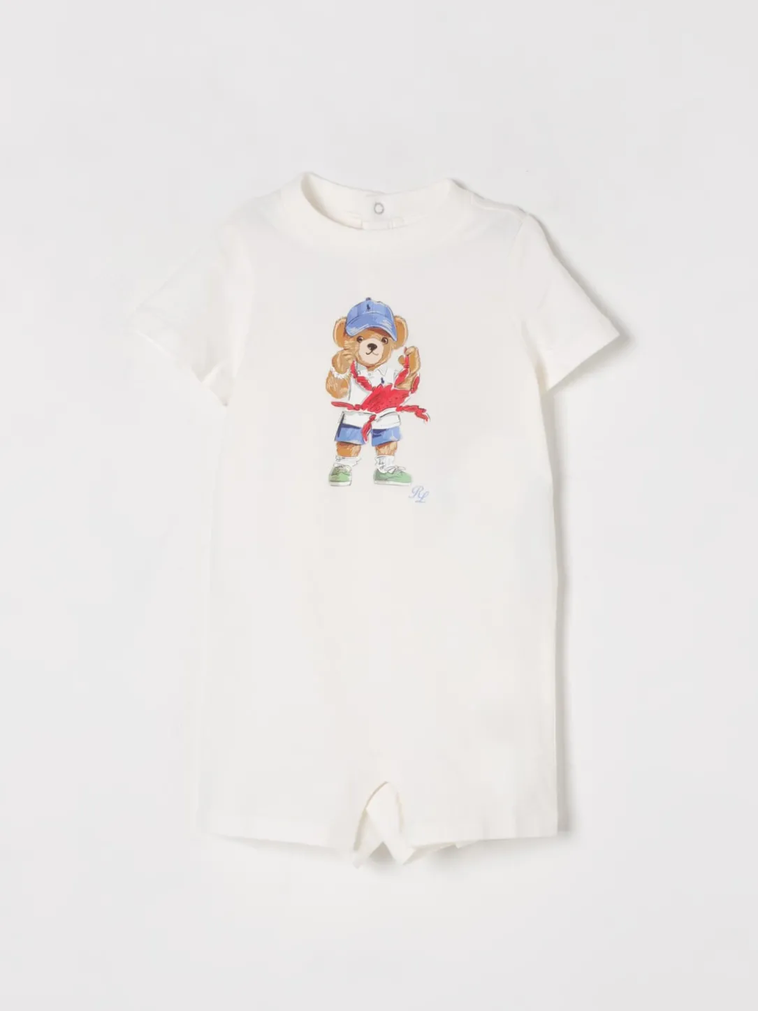 Tuta corta in cotone Bear Polo Ralph Lauren