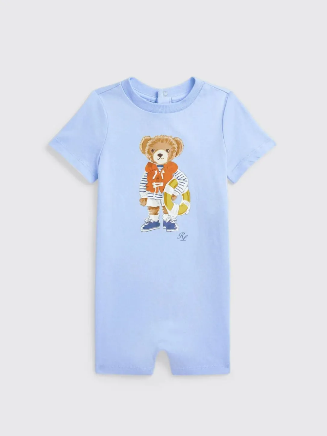 Tuta corta in cotone Bear Polo Ralph Lauren