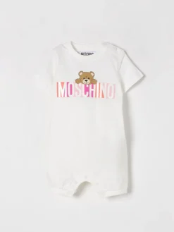 Tuta corta in cotone con Teddy Moschino