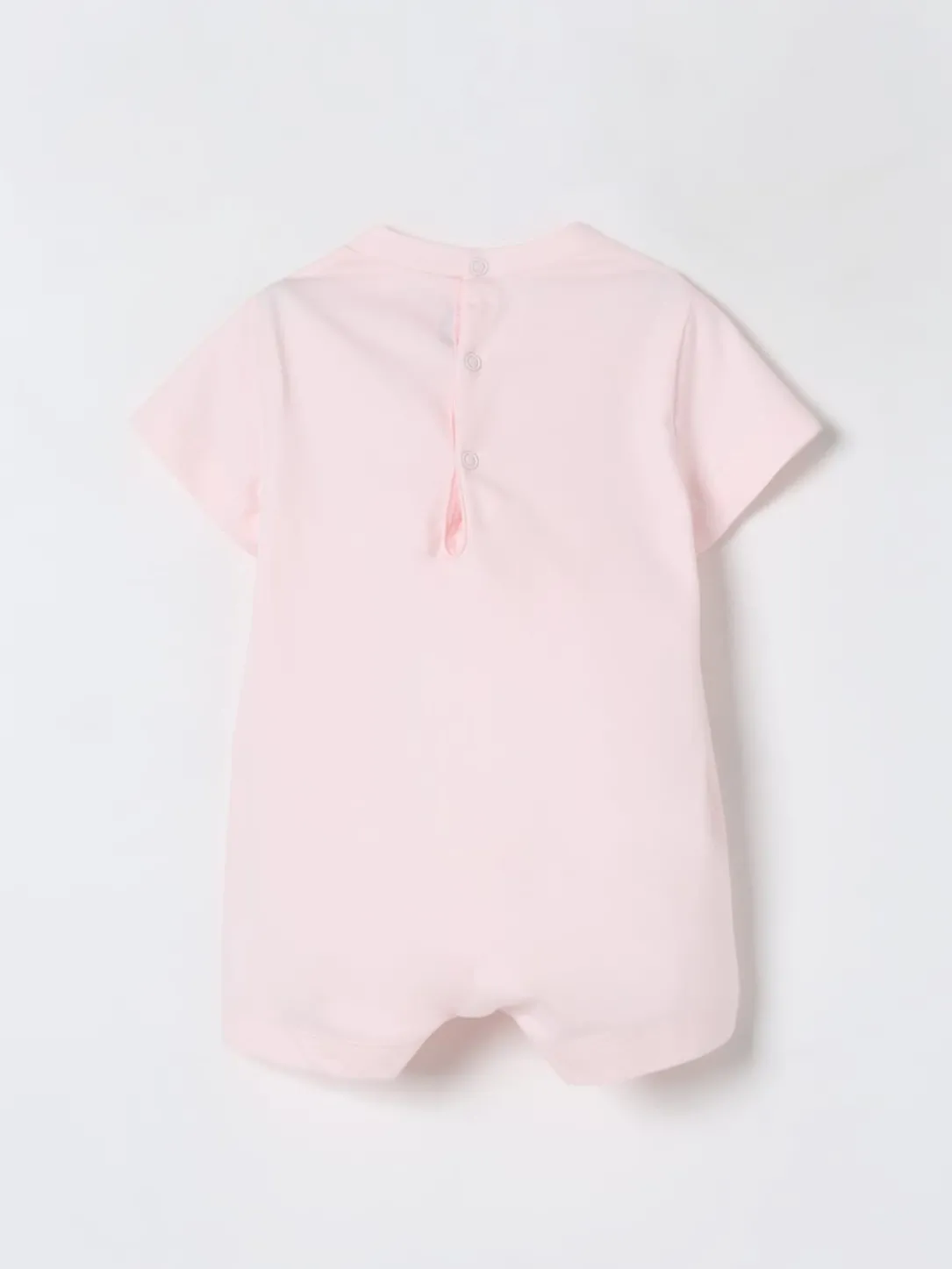 Tuta corta in cotone con patch Cane Il Gufo