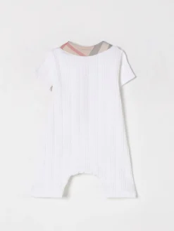 Tuta corta in cotone con dettagli vintage check Burberry