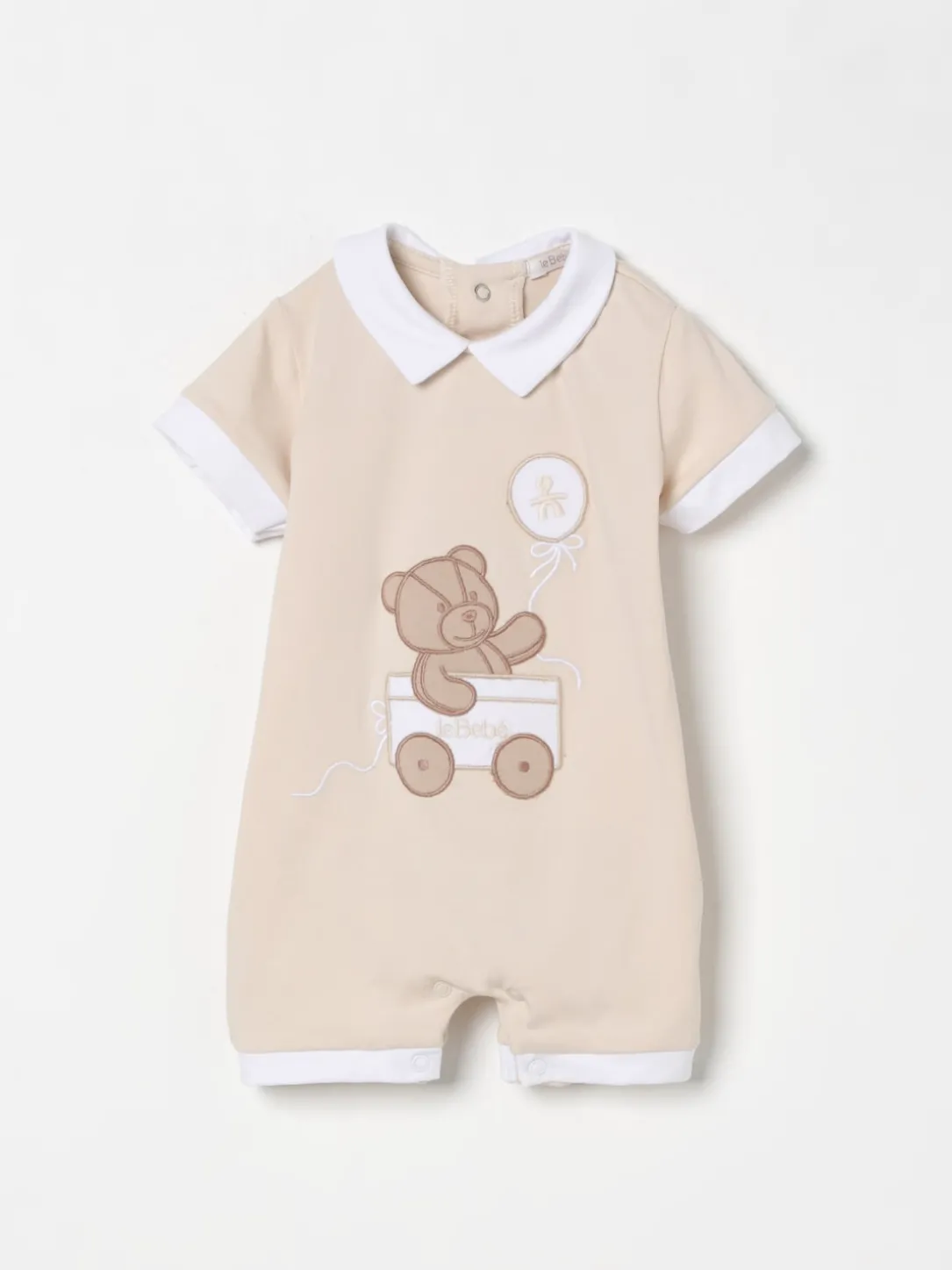 Tuta corta in cotone Teddy Le Bebe'