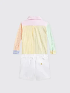Tuta in cotone a righe multicolor Polo Ralph Lauren