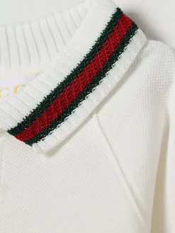 Tuta in maglia di cotone Web Gucci