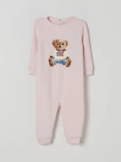 Tuta intera in cotone con stampa Teddy Polo Ralph Lauren