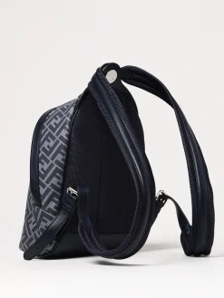 Zaino Chiodo FF Fendi in cotone spalmato e pelle