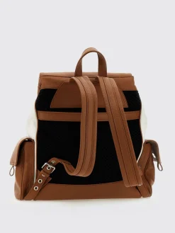 Zaino in tela di cotone e pelle di vitello Eleventy