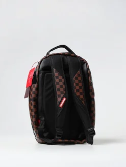 Zaino Sip Clear Sprayground in cotone spalmato saffiano con motivo check all over