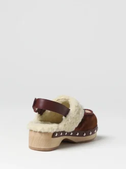 Zoccolo Gucci in velluto e lana con morsetto